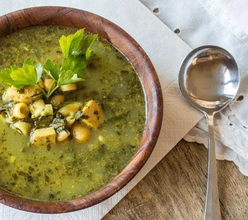 Pesto soup