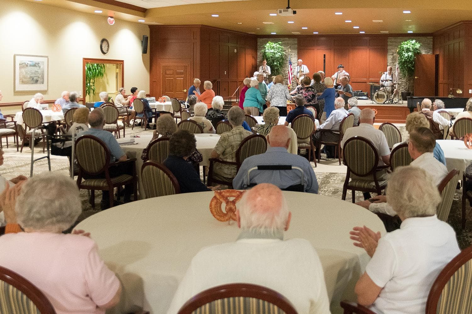 Residents at music event