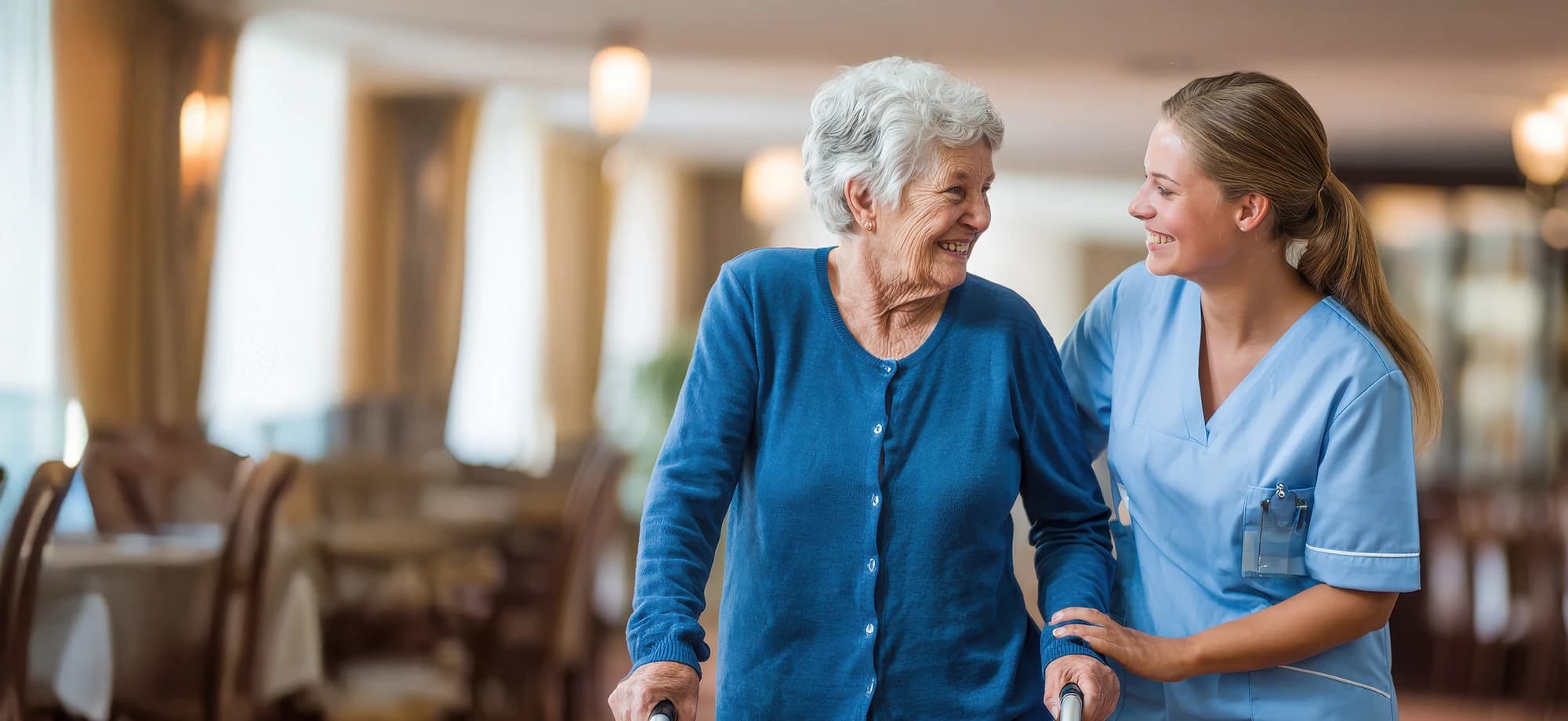 Woman and care giver